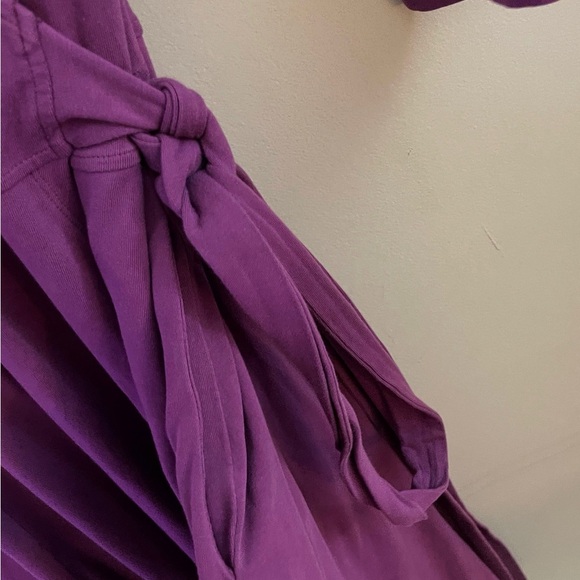 eShakti Purple Wrap Dress Casual Workwear Fall Chic Comfort Teacher Preppy - Picture 3 of 6